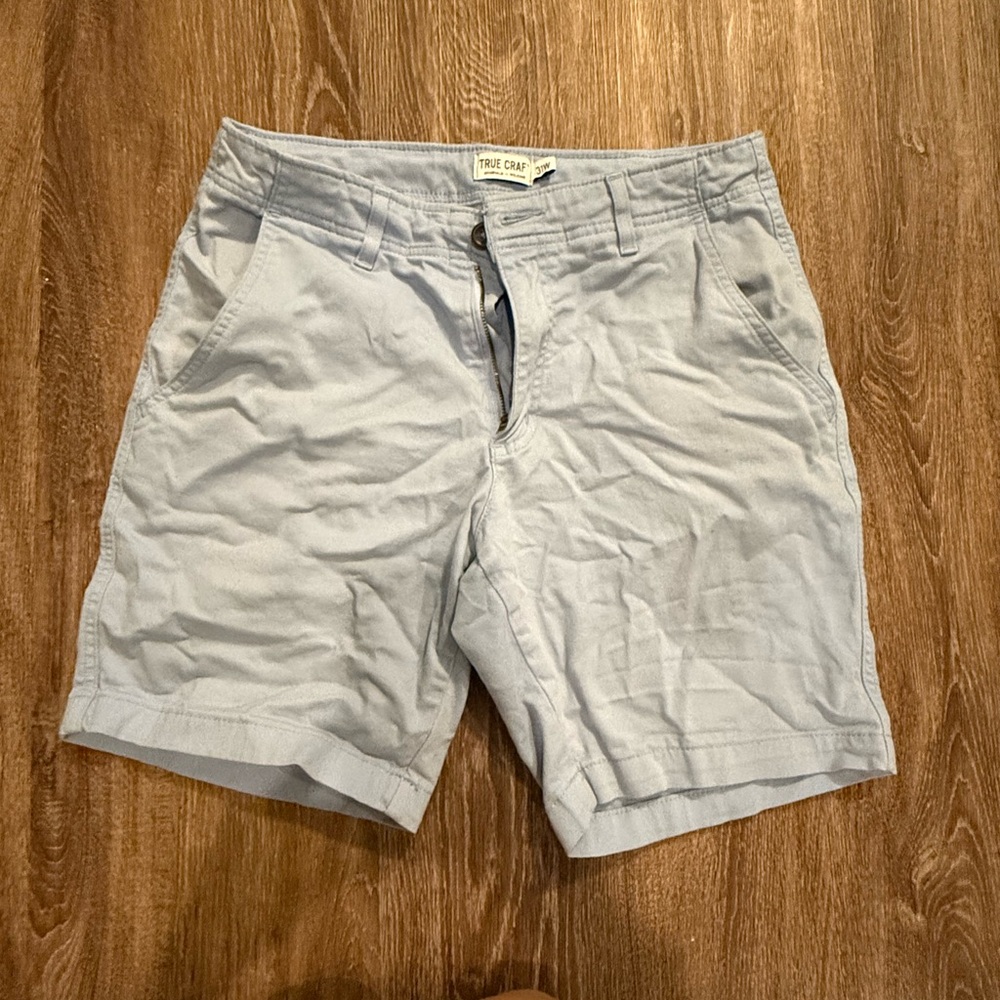 Blue dress shorts
